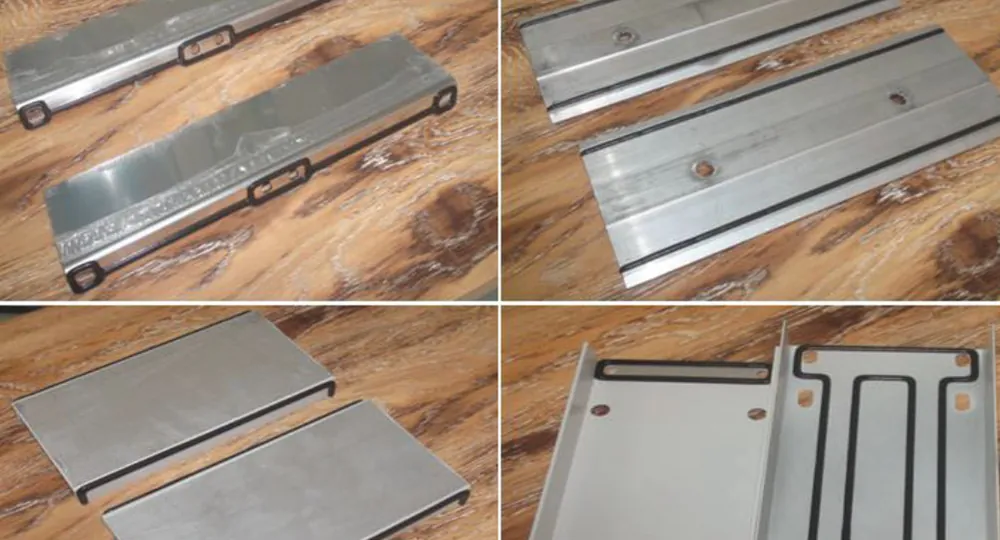 Sheet metal parts with Foam In Place Gasket